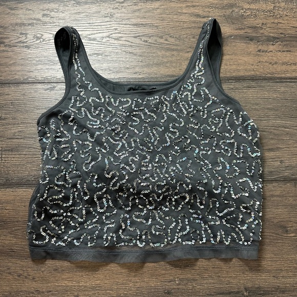 Forever 21 Black Sequin Tank Top - Picture 1 of 3